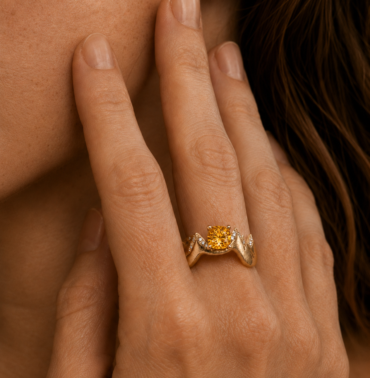 Ridge Sunstone Ring