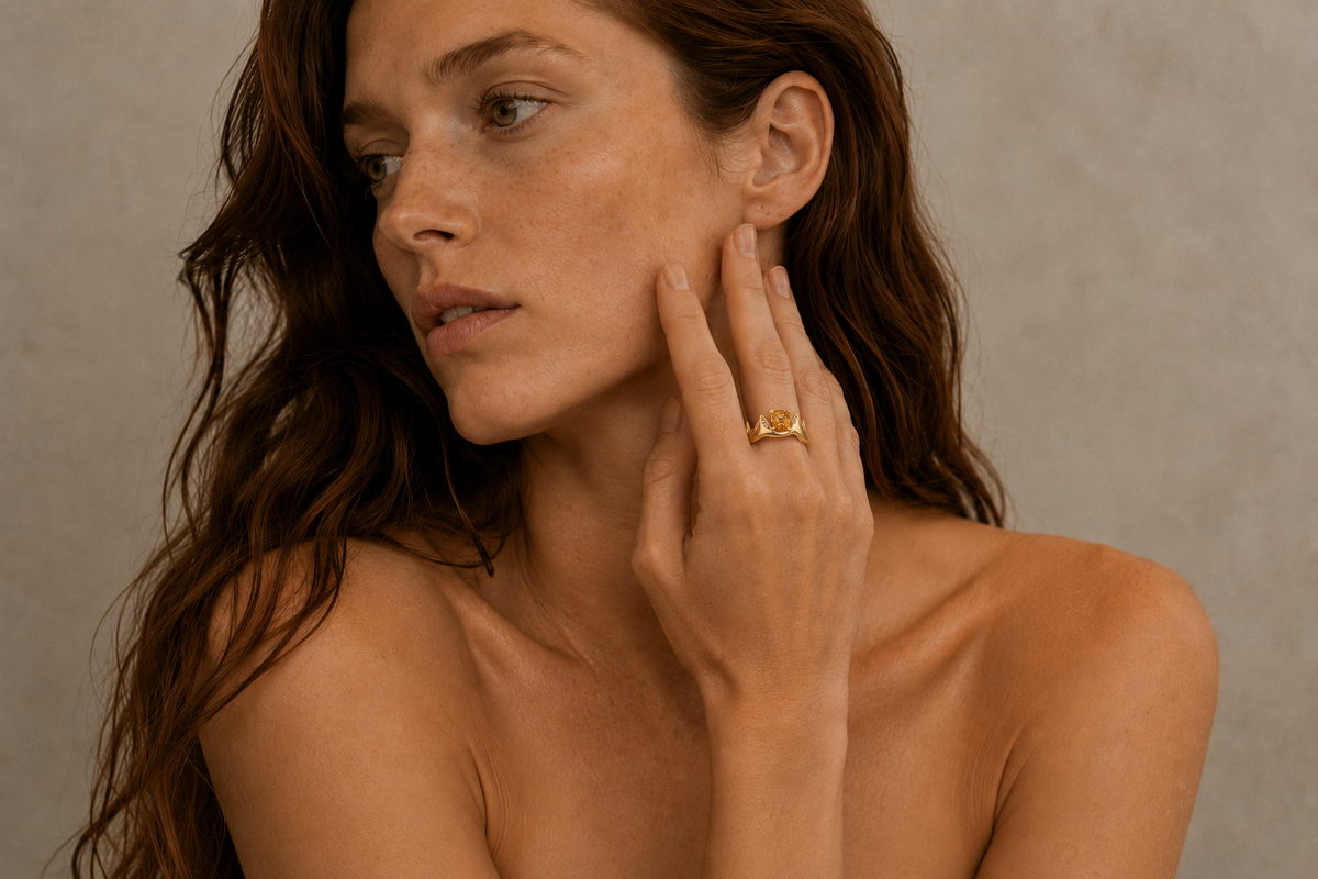 Ridge Sunstone Ring